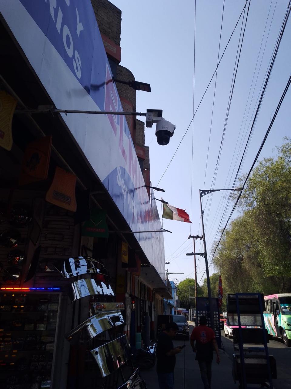 Detalle de la instalación de cámara