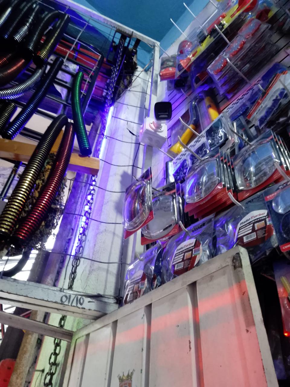 Cámara de videovigilancia instalada
